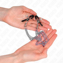 Comprar KINK Pinzas Para Pezones Con Triple Cadena Plateado – Estimulación Sensual Con Diseño Elegante-Noxtic