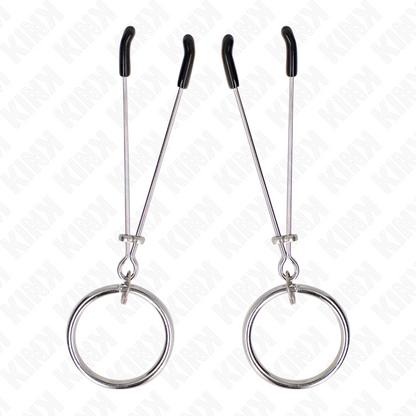 Comprar KINK Pinzas Para Pezones Fina Con Aro Plateado – Estimulación Sensorial Con Estilo Elegante-Noxtic