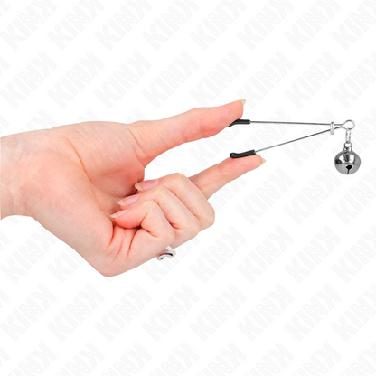 Comprar KINK Pinzas Para Pezones Con Cascabel Plateado – Diseño Elegante Para Estimulación Sensitiva-Noxtic