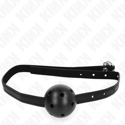 Comprar KINK Mordaza De Bola Transpirable Simplicity Negro – Diseño Confortable Para Experiencias Sensuales-Noxtic
