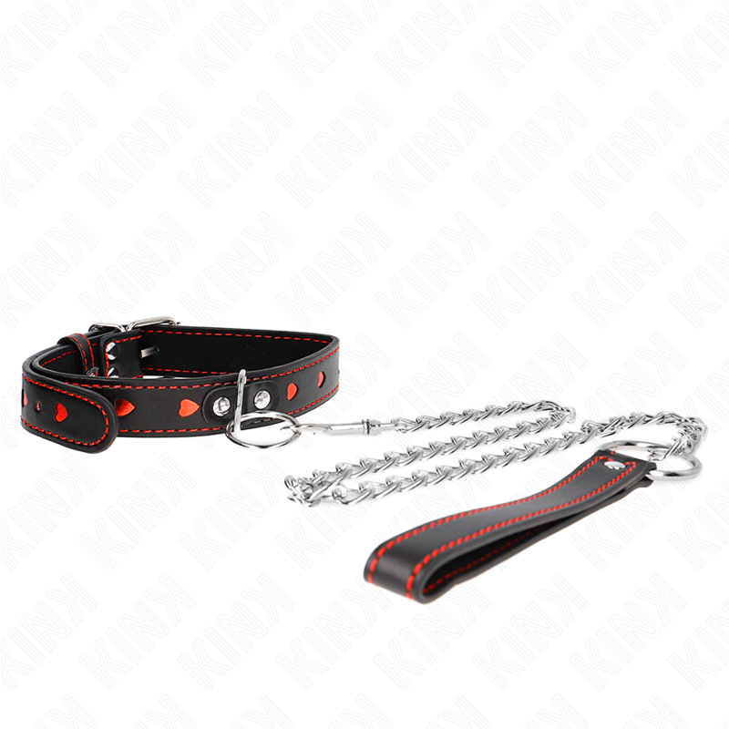 Comprar KINK Collar Con Correa 65 Cm Con Detalles Corazón – Diseño Elegante Para Control y Confianza-Noxtic