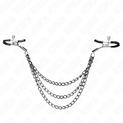 Comprar KINK Pinzas Para Pezones Con Triple Cadena Negra – Diseño Elegante Para Estimulación Sensible-Noxtic