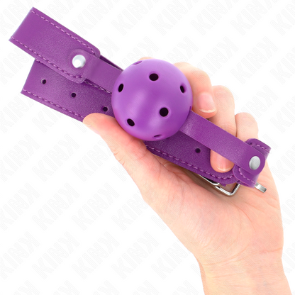 Comprar KINK Mordaza De Bola Transpirable Morado – Diseño Ergonómico Para Placer Confortable-Noxtic