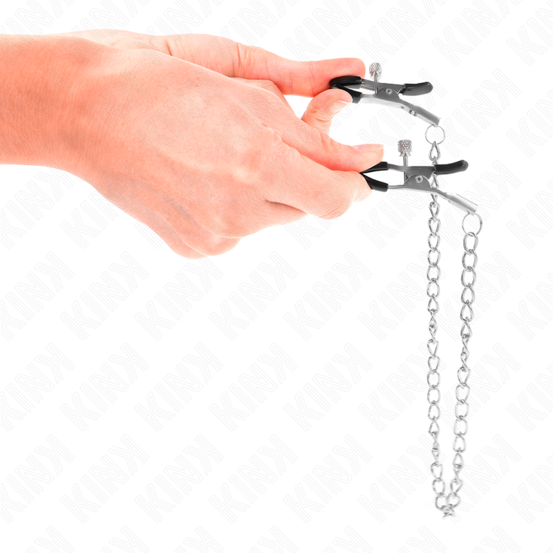 Comprar KINK Pinzas Para Pezones Con Cadena Fina 30 cm – Accesorio Elegante Para Exploración Sensorial-Noxtic