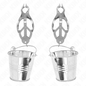 Comprar KINK Pinzas Para Pezones Estilo Japonés – Diseño Elegante Con Cubos Plateado Para Placer Sensible-Noxtic
