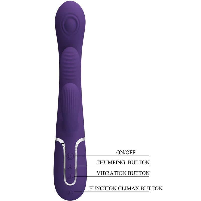 Comprar Pretty Love Shania Triple Vibrador Rabbit Multifunción Morado – Estimulador Con Diseño Ergonómico Para Placer Personalizado-Noxtic