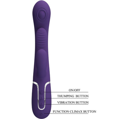 Comprar Pretty Love Shania Triple Vibrador Rabbit Multifunción Morado – Estimulador Con Diseño Ergonómico Para Placer Personalizado-Noxtic