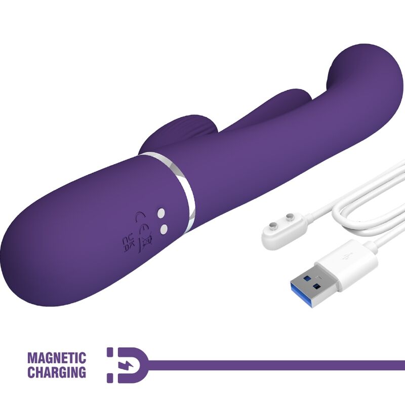 Comprar Pretty Love Shania Triple Vibrador Rabbit Multifunción Morado – Estimulador Con Diseño Ergonómico Para Placer Personalizado-Noxtic