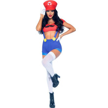 LEG AVENUE - SEXY MARIO BROS COSTUME RED/BLUE S