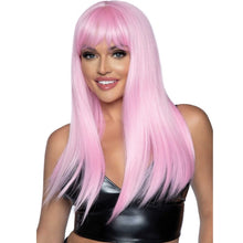 Comprar LEG AVENUE Peluca Larga Lisa Con Flequillo Rosa – Diseño Elegante Para Un Cambio De Estilo Audaz-Noxtic