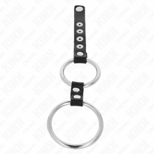 Comprar KINK Anillo Doble Ajustable – Diseño Elegante Con Conexión De Cuero Para Placer Sensorial-Noxtic