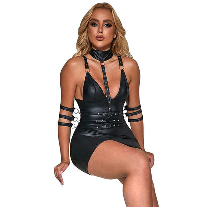 Comprar SUBBLIME Vestido Bondage Cuero Negro S M – Diseño Elegante Para Sentirse Poderosa-Noxtic