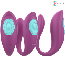 INTENSE - ANNIE U-SHAPED STIMULATOR &amp; VIBRATOR PURPLE REMOTE CONTROL