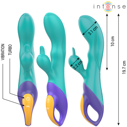 Comprar INTENSE Fred Vibrador Rabbit Azul – Estimulador Dual Con Diseño Ergonómico Para Placer Completo-Noxtic