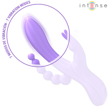 INTENSE - MIKO TRIPLE VIBRADOR RABBIT &#38; ESTIMULADOR &#38; ANAL 7 VIBRACIONES MORADO