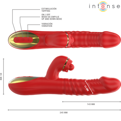 Comprar INTENSE Thalia Vibrador Rojo – Estimulador Multifuncional Con Diseño Ergonómico-Noxtic
