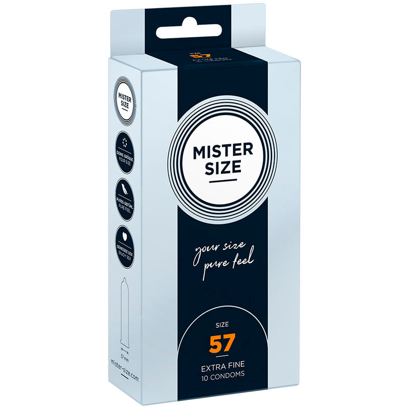 MISTER SIZE - CONDOMS SIZE L 57 MM (10 UNITS)