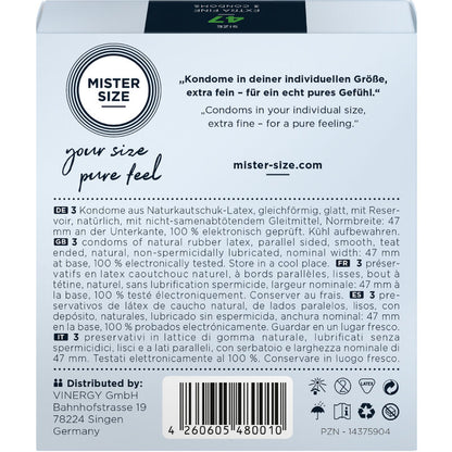 Comprar Mister Size Preservativos Talla XS 47 Mm – Ajuste Perfecto Para Mayor Comodidad-PRESERVATIVOS-Noxtic