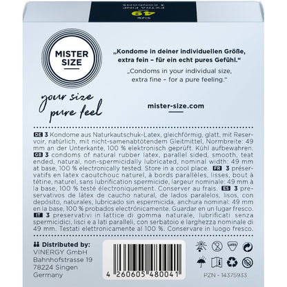 Comprar Mister Size Preservativos Talla S 49 Mm – Diseño Confiable Para Mayor Comodidad-PRESERVATIVOS-Noxtic