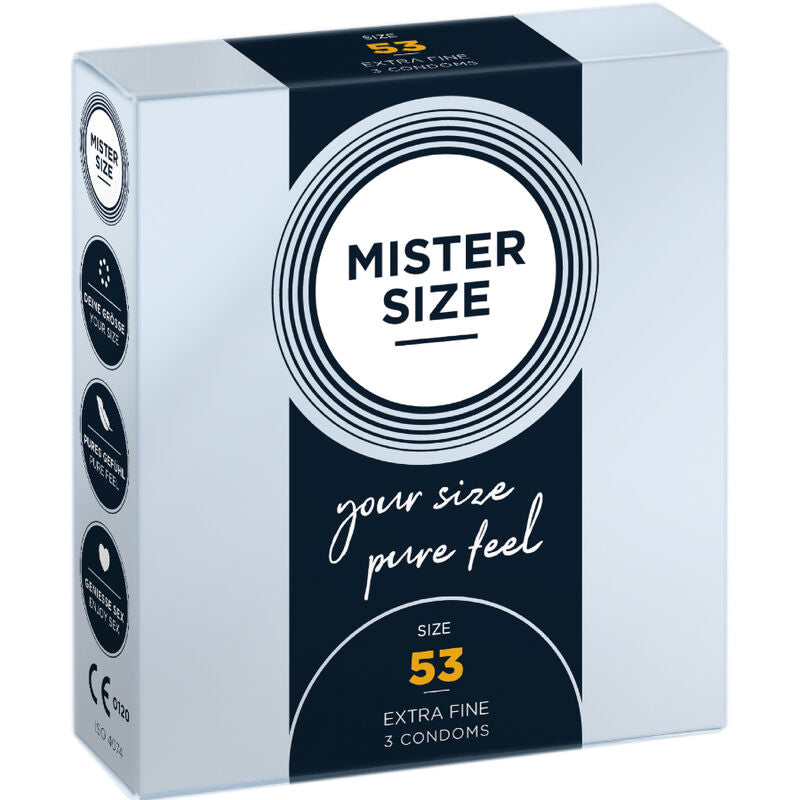 Comprar Mister Size Preservativos Talla M 53 Mm 3 Unidades – Diseño Confortable Para Placer Seguro-PRESERVATIVOS-Noxtic