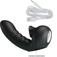 PRETTY LOVE - HOBGOBLIN VIBRATING FINGER SLEEVE 12 VIBRATIONS + CLITORIS STIMULATOR BLACK