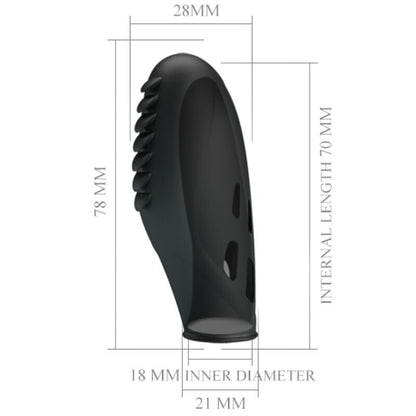 Comprar Pretty Love Gilo Vibrador De Dedo Negro – Diseño Ergonómico Para Una Experiencia Sensorial Única-Noxtic