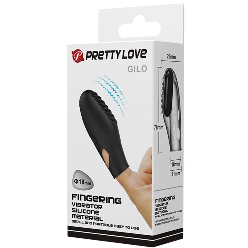 Comprar Pretty Love Gilo Vibrador De Dedo Negro – Diseño Ergonómico Para Una Experiencia Sensorial Única-Noxtic