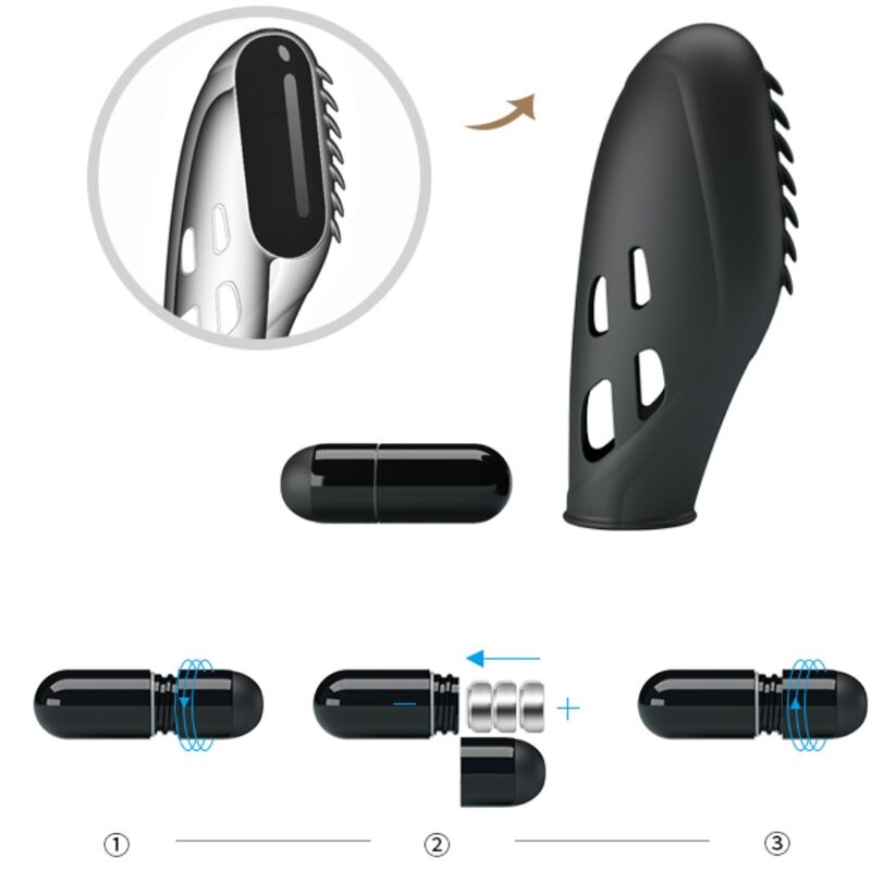 Comprar Pretty Love Gilo Vibrador De Dedo Negro – Diseño Ergonómico Para Una Experiencia Sensorial Única-Noxtic