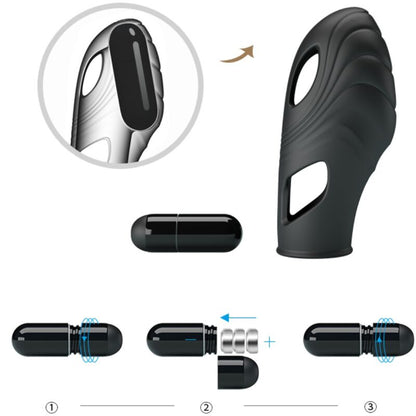 Comprar PRETTY LOVE Lich Vibrador De Dedo Negro – Diseño Ergonómico De Silicona Para Placer Intenso-Noxtic