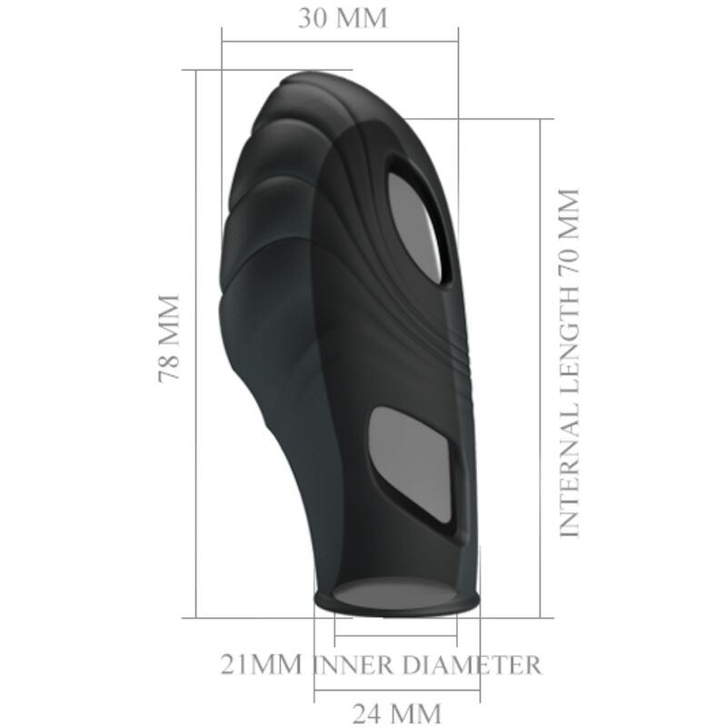 Comprar PRETTY LOVE Lich Vibrador De Dedo Negro – Diseño Ergonómico De Silicona Para Placer Intenso-Noxtic