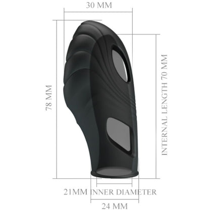 Comprar PRETTY LOVE Lich Vibrador De Dedo Negro – Diseño Ergonómico De Silicona Para Placer Intenso-Noxtic
