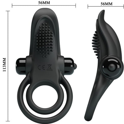 Comprar Pretty Love Doble Anillo Vibrador Negro – 10 Modos De Vibración Para Placer Compartido-Noxtic