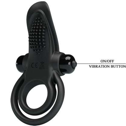 Comprar Pretty Love Doble Anillo Vibrador Negro – 10 Modos De Vibración Para Placer Compartido-Noxtic
