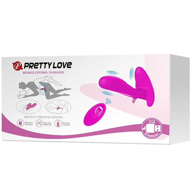 Comprar Pretty Love Masajeador Y Vibrador Morado – Diseño Ergonómico Con 12 Modos De Vibración Y Control Remoto-Noxtic