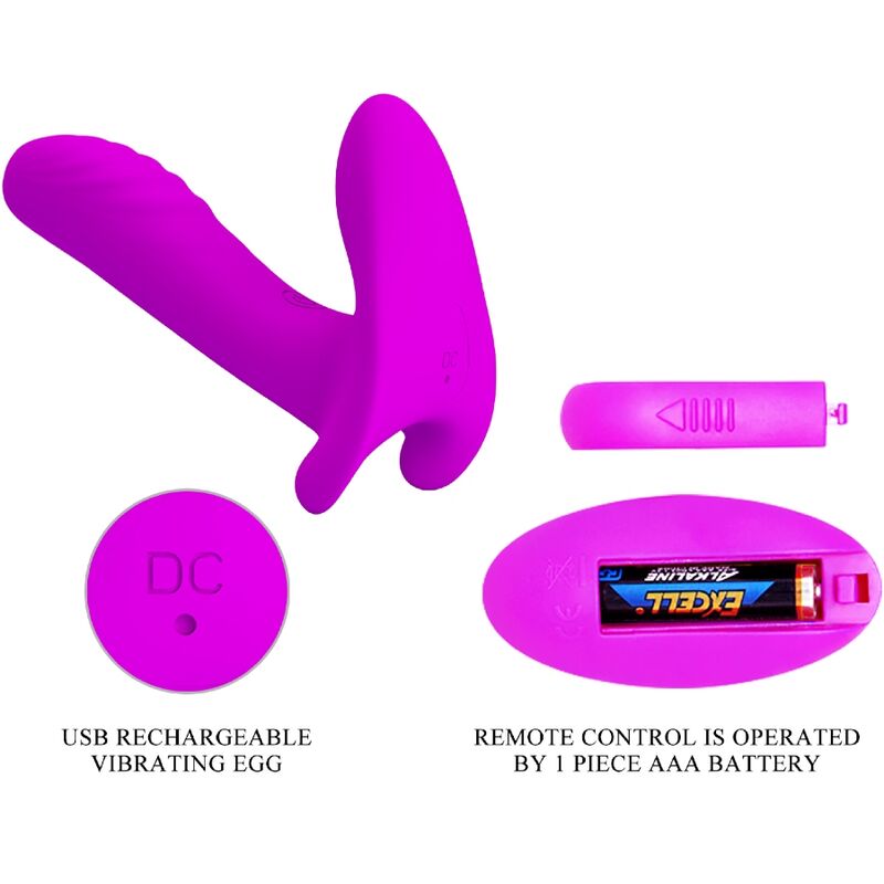 Comprar Pretty Love Masajeador Y Vibrador Morado – Diseño Ergonómico Con 12 Modos De Vibración Y Control Remoto-Noxtic