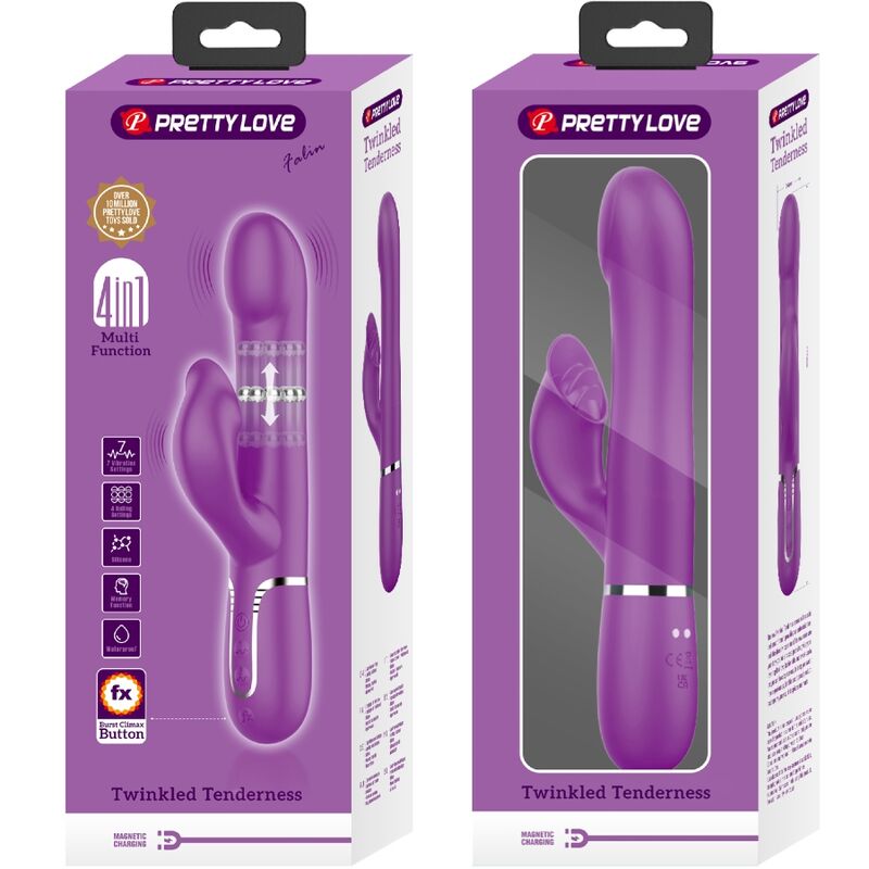 Comprar Pretty Love Vibrador Multifunción 4 En 1 Morado – Diseño Ergonómico Con Funciones Avanzadas-Noxtic