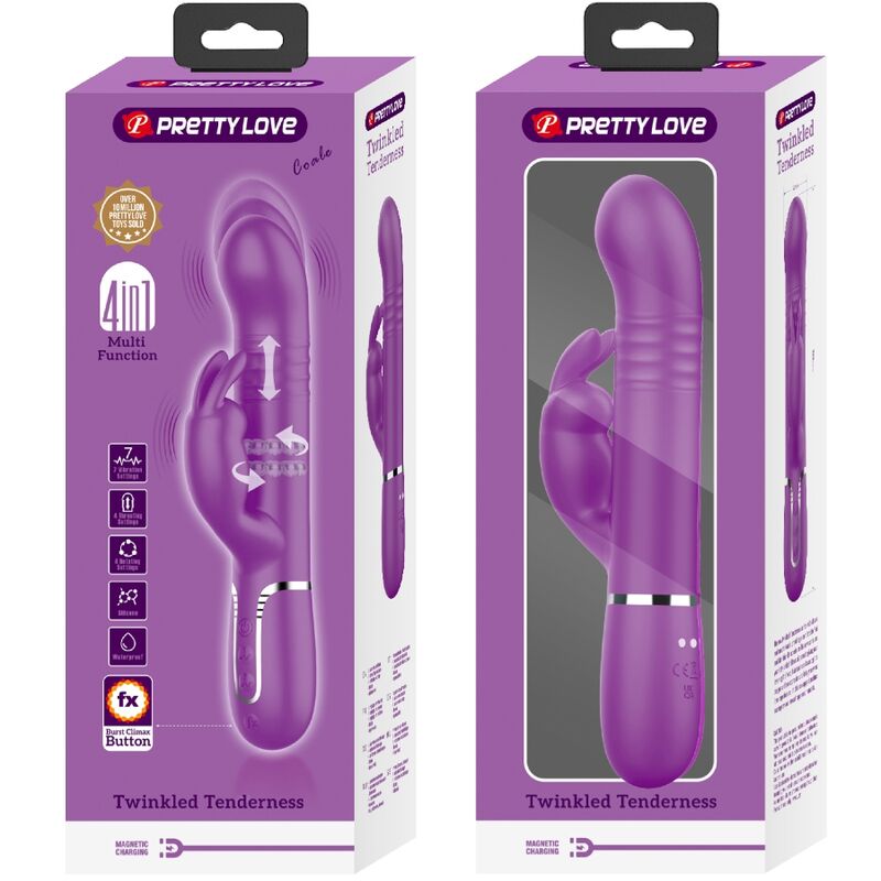 Comprar Pretty Love Coale Vibrador Rabbit Multifunción 4 En 1 – Vibrador Recargable De Silicona Médica Para Placer Personal-Noxtic