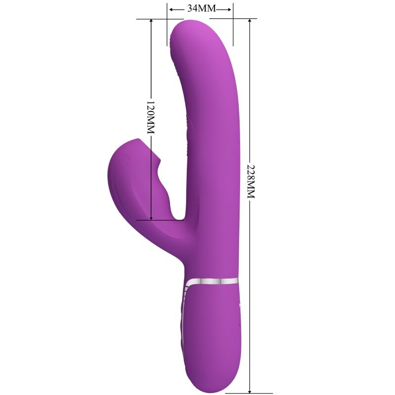 Comprar Pretty Love Perlita Vibrador Rabbit Multifunción Morado – Diseño Elegante Con 7 Modos De Vibración-Noxtic