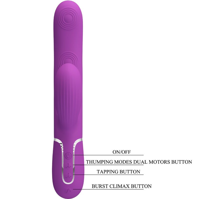 Comprar Pretty Love Perlita Vibrador Rabbit Multifunción Morado – Diseño Elegante Con 7 Modos De Vibración-Noxtic