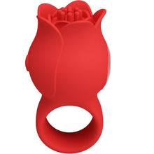 PRETTY LOVE - JAE ROSE-SHAPED FINGER VIBRATOR 10 VIBRATIONS RED
