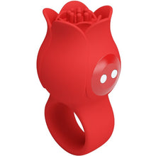 PRETTY LOVE - JAE ROSE-SHAPED FINGER VIBRATOR 10 VIBRATIONS RED