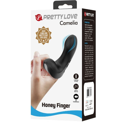 Comprar Pretty Love Camelia Vibrador De Dedo Negro – 7 Modos De Vibración Para Placer Personalizado-Noxtic