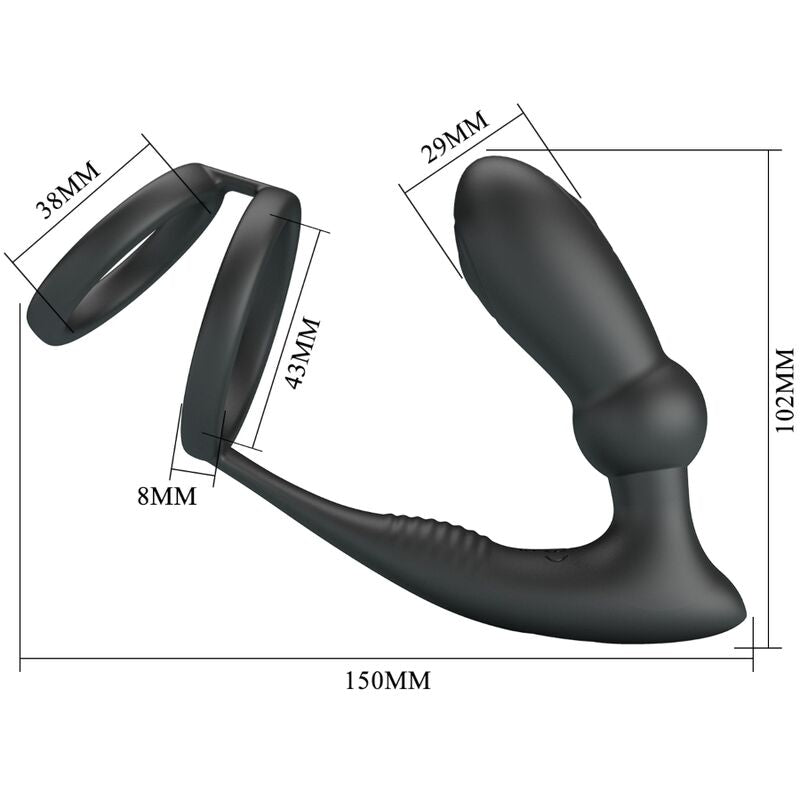 Comprar Pretty Love Emoni Anillo Y Plug Anal – Experiencia Única Con 12 Modos De Vibración-Noxtic