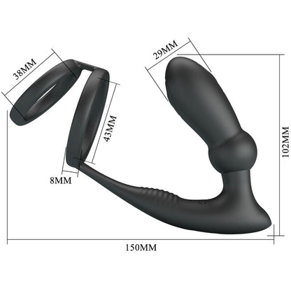 Comprar Pretty Love Emoni Anillo Y Plug Anal – Experiencia Única Con 12 Modos De Vibración-Noxtic