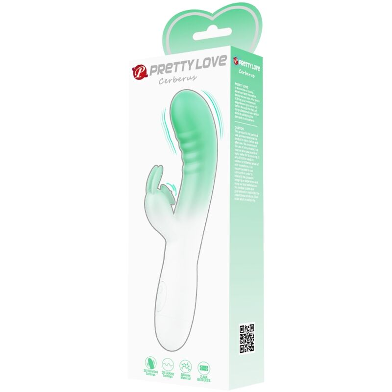 Comprar Pretty Love Cerberus Vibrador Rabbit Verde – Diseño Elegante Con 30 Funciones De Vibración-Noxtic