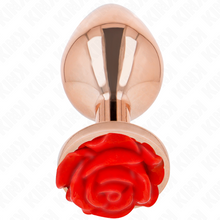 KINK - ROSE GOLD ANAL PLUG RED ROSE L