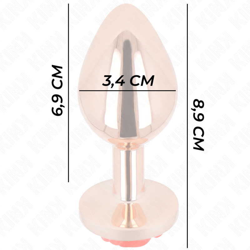 KINK - ROSE GOLD ANAL PLUG RED ROSE M
