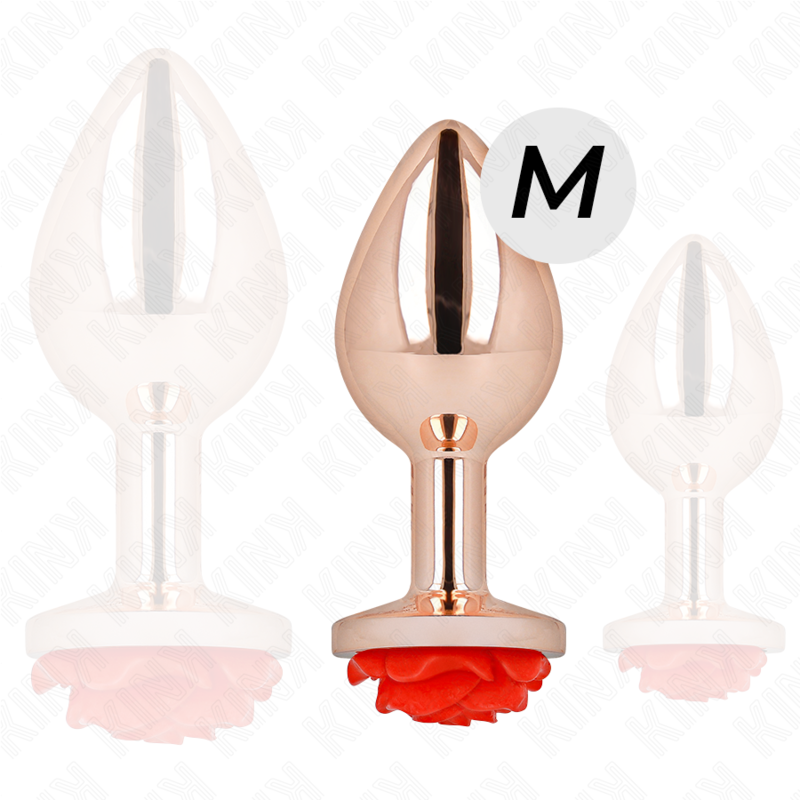 KINK - ROSE GOLD ANAL PLUG RED ROSE M