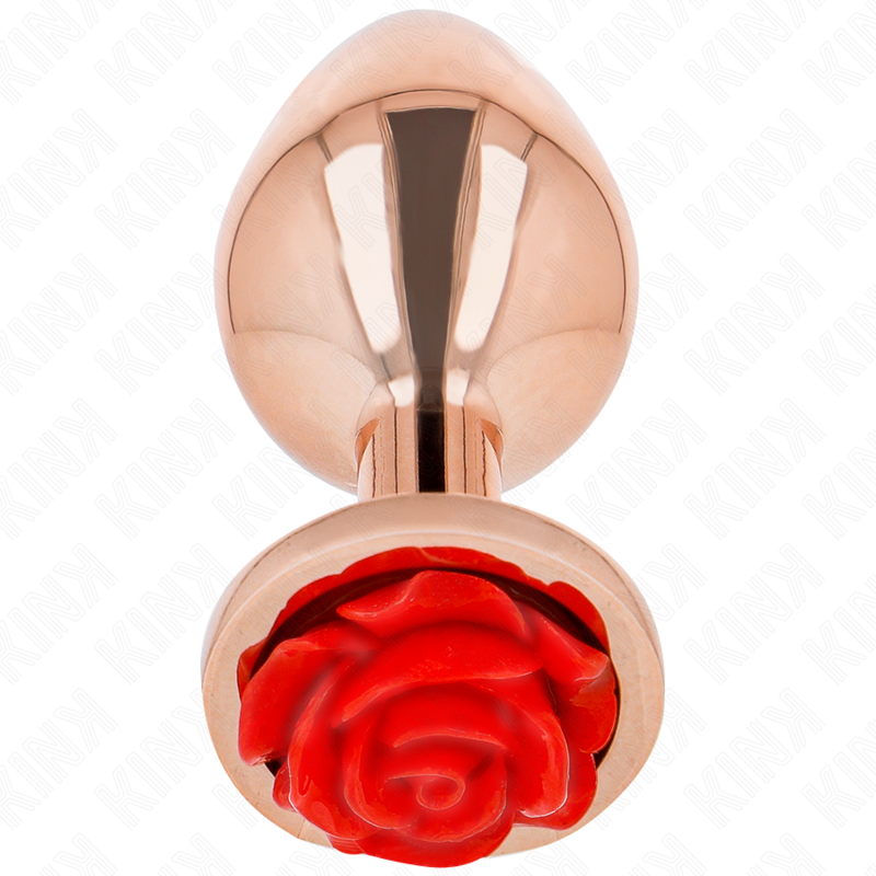 KINK - ROSE GOLD ANAL PLUG RED ROSE M