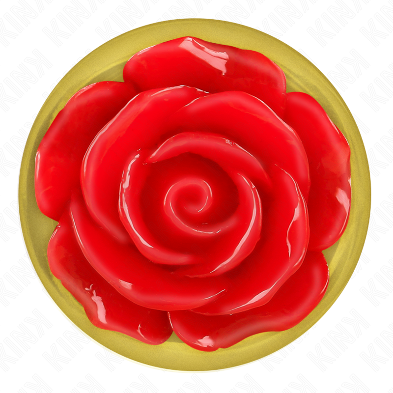 KINK - GOLD ANAL PLUG RED ROSE SIZE L